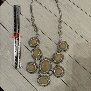 Vintage-Inspired Silver and Cream Medallion Necklace